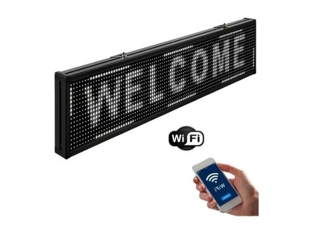 &u+ CARTEL LUMINOSO PROGRAMABLE + WIFI 1 MTS X 20 CM (BLANCO)